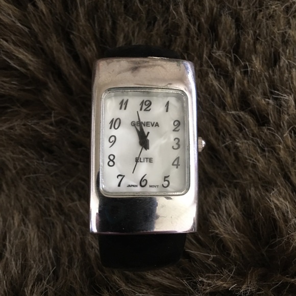 Ladies Geneva Elite #713 black bracelet watch - Picture 1 of 8